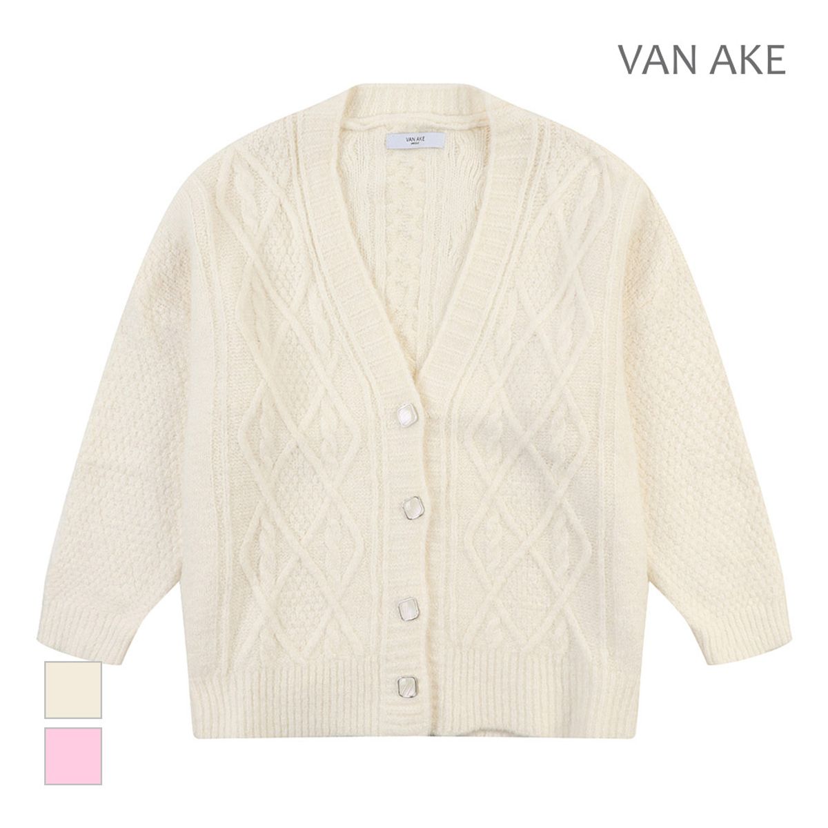 반에이크(VANAKE) 마름모패턴 가디건_VB3YKCUG07Z