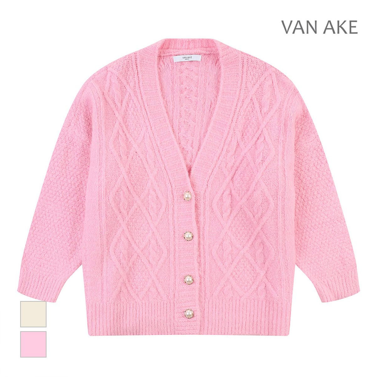 반에이크(VANAKE) 마름모패턴 가디건_VB3YKCUG07Z