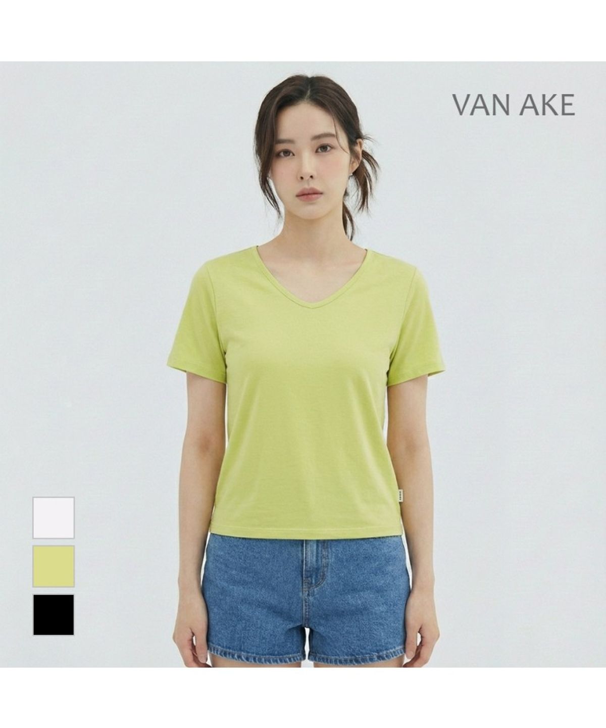 반에이크(VANAKE) 반팔 라운드넥 티셔츠_VB36TSM328Z