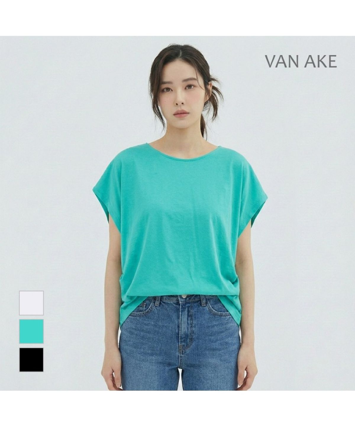반에이크(VANAKE) 루즈핏 민소매 티셔츠_VB37TSQ309Z