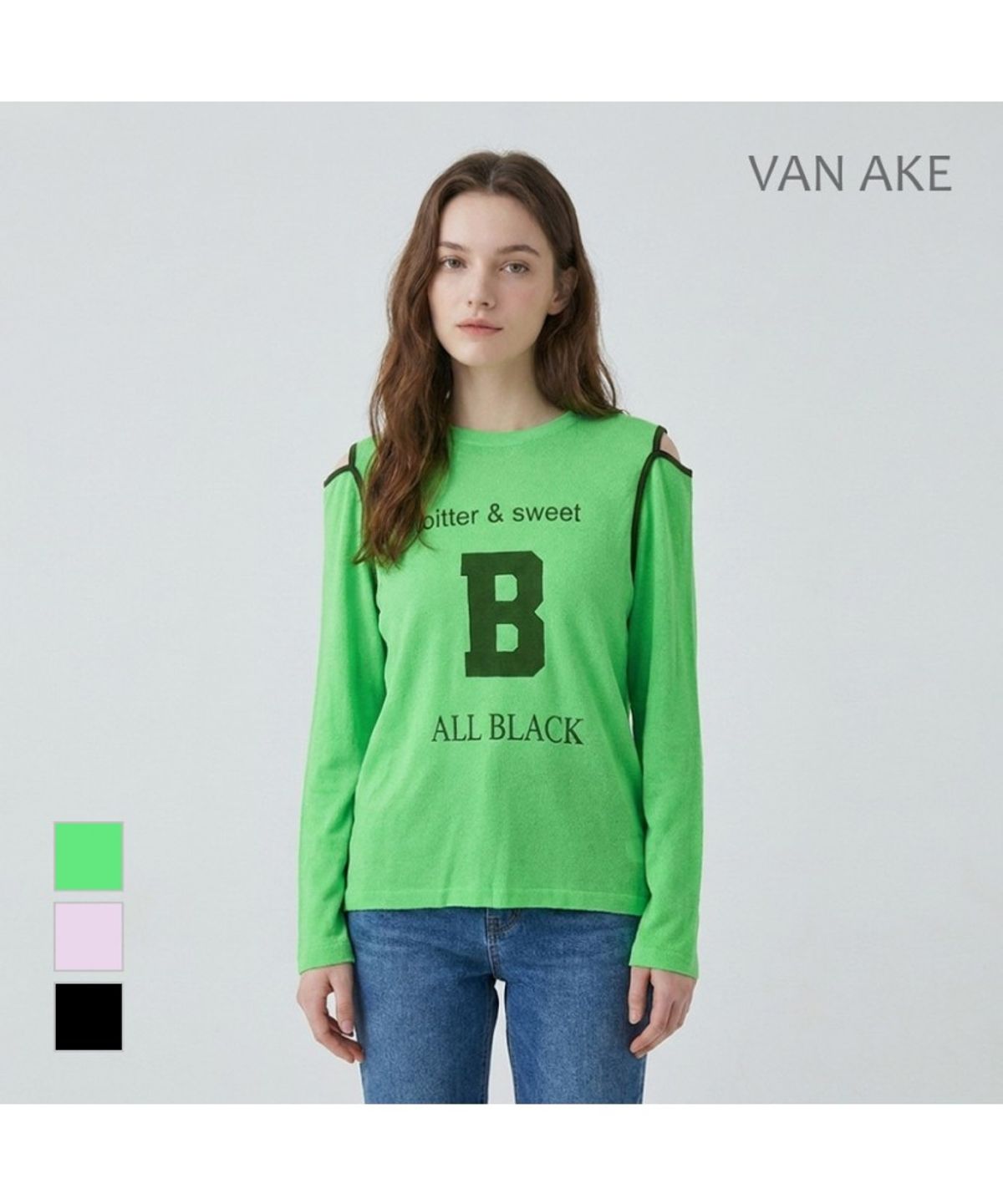 반에이크(VANAKE) 어깨트임 디자인 니트_VB29KTM312Z