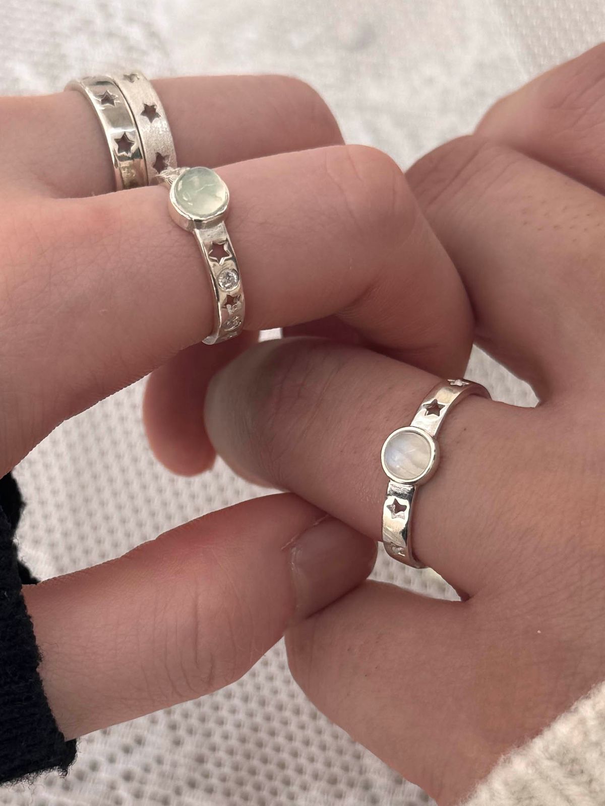 러브트릭스(LOVETRIX) silver925 star stone band ring