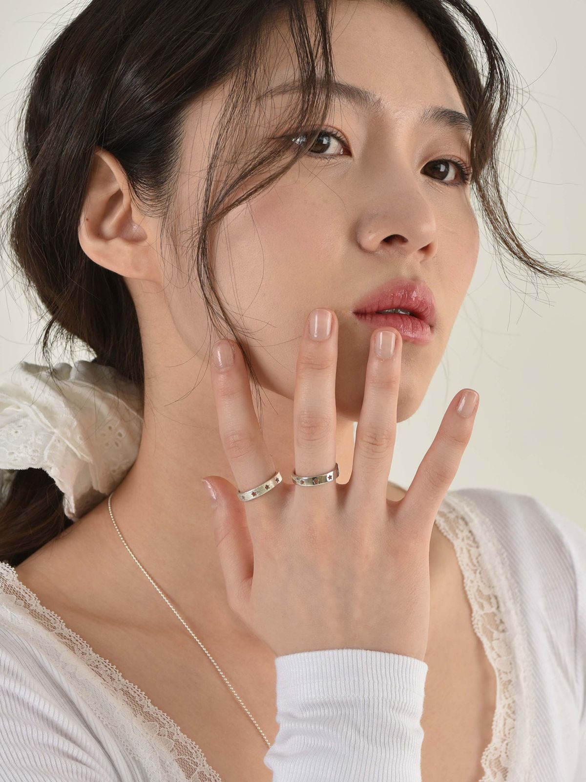 러브트릭스(LOVETRIX) silver925 star band ring