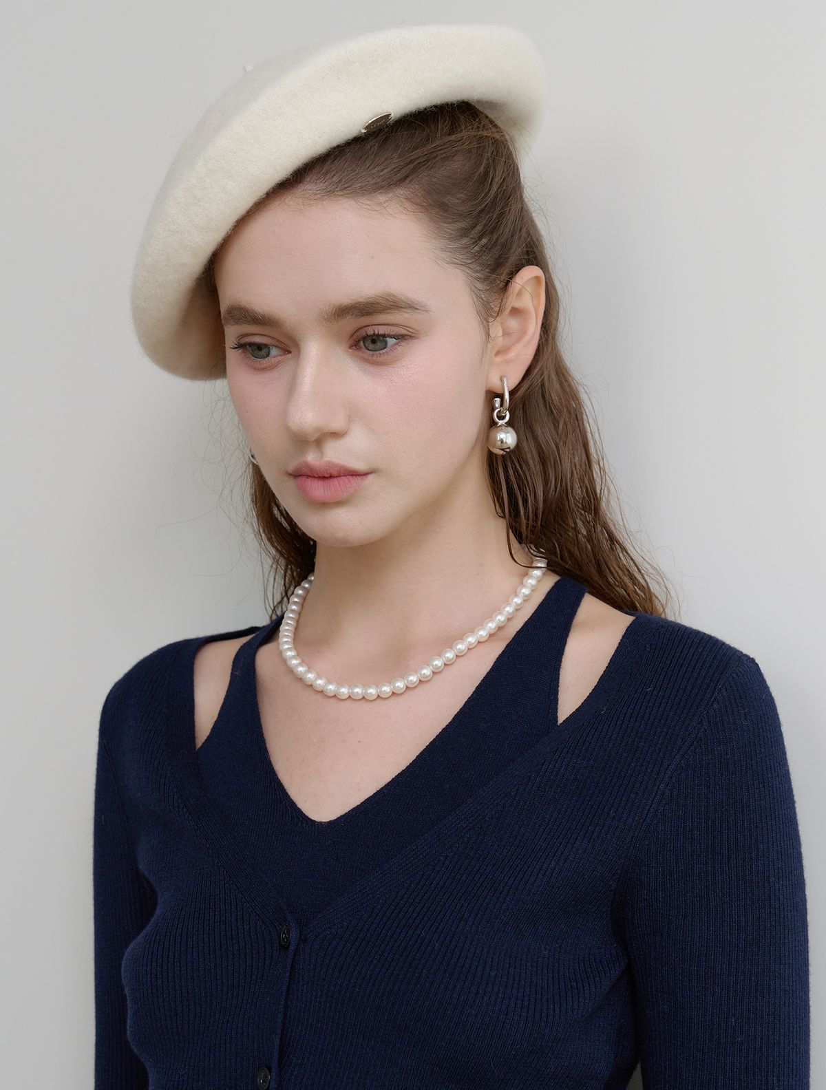 르이엘(LE YIEL) Artist Wool Felt Beret_Ivory 아티스트 울 펠트 베레모_아이보리
