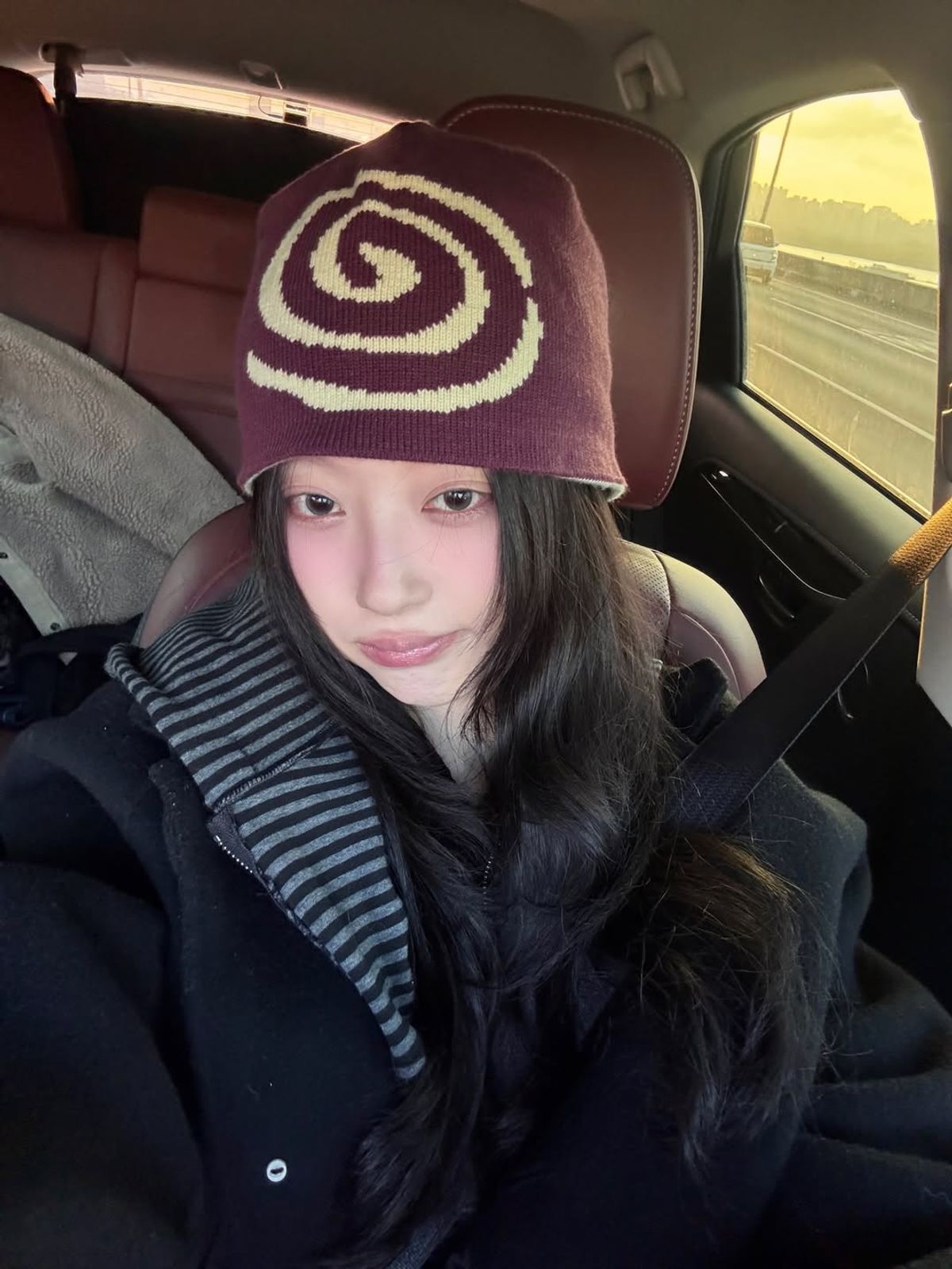 킼키(KICKKI) 킼키 스파이럴 로고 비니 퍼플