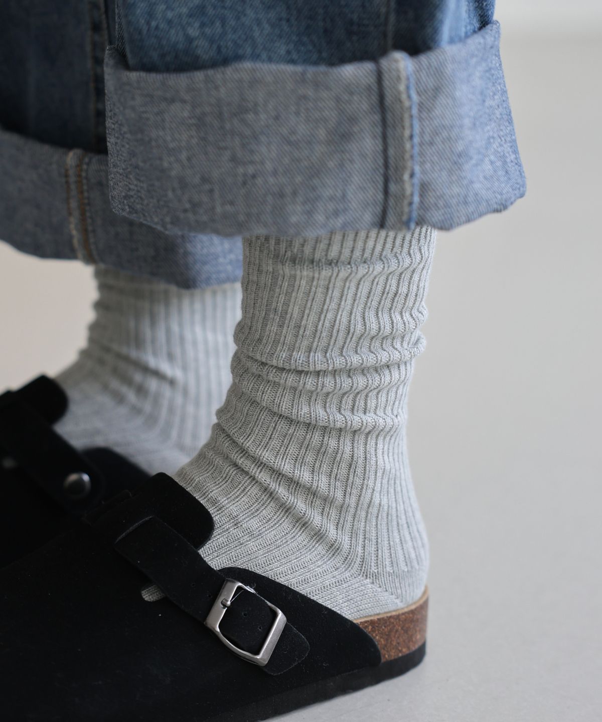 도넛바이닐샵(DONUTVINYLSHOP) cotton rib socks (4colors)