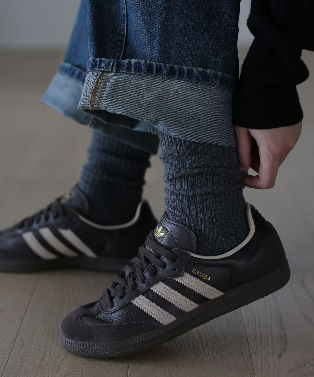 도넛바이닐샵(DONUTVINYLSHOP) wool rib socks (3colors)