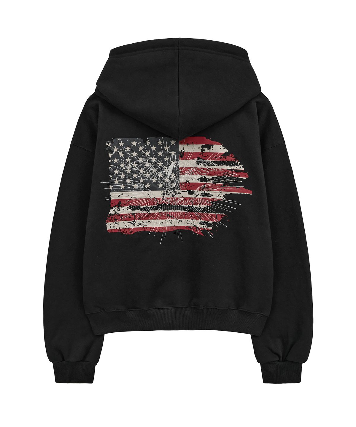 미드나잇 무브(MIDNIGHT MOVE) eagle hood zip up (black)