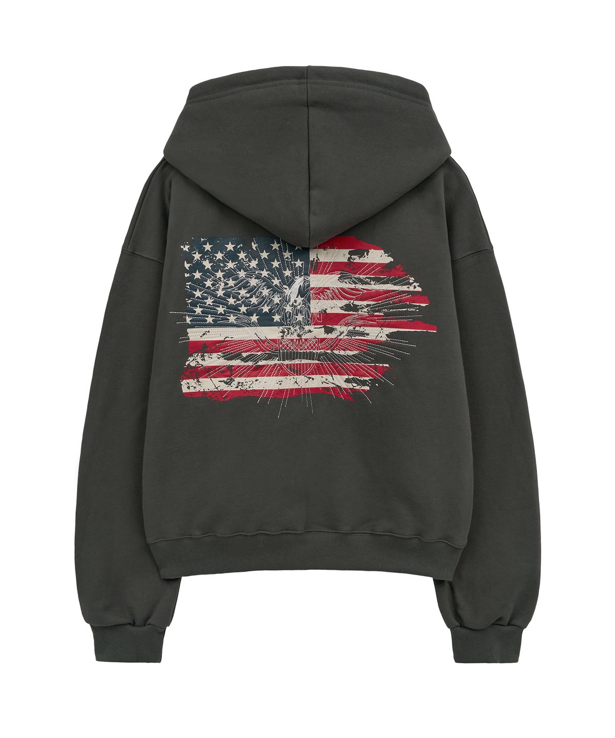 미드나잇 무브(MIDNIGHT MOVE) eagle hood zip up (dark grey)