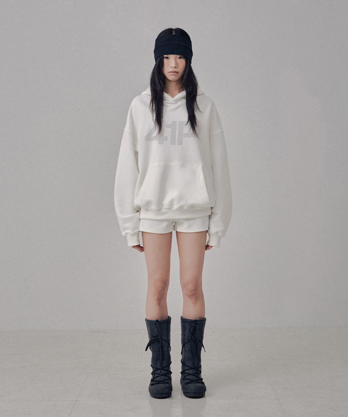 사일프레이(41PRAY) 41P Brushed Hoodie / Ivory