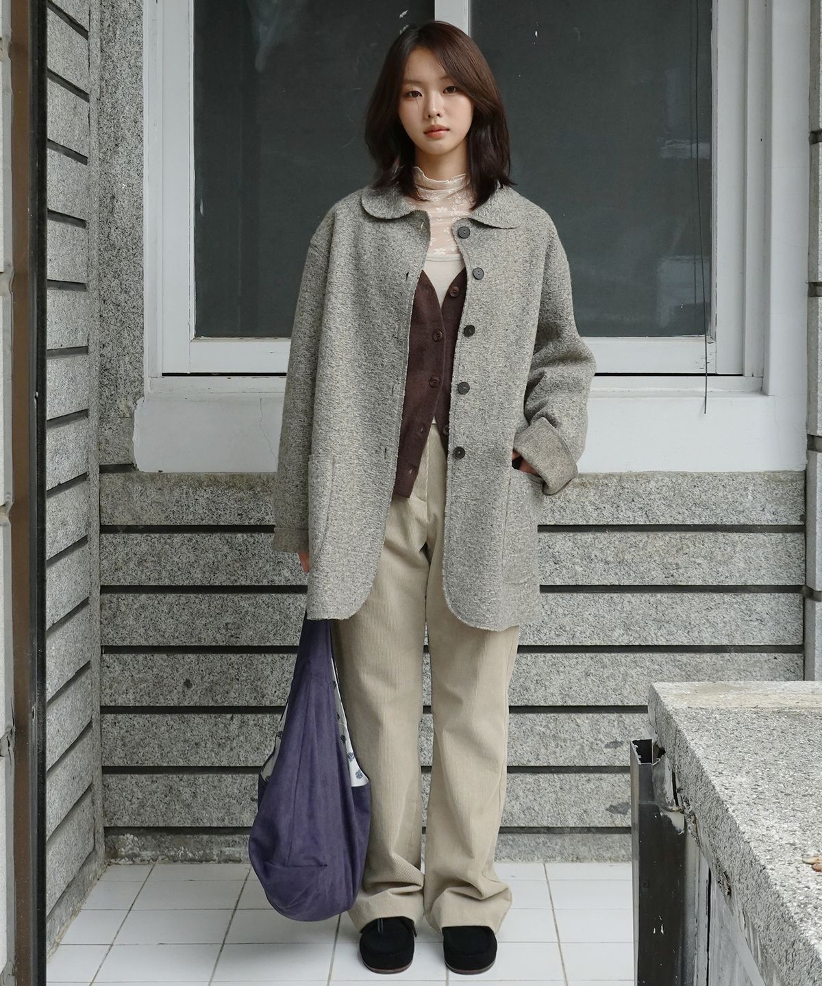 줄리아페페(JULIAPEPE) Woolly Cozy Coat (Oatmeal)
