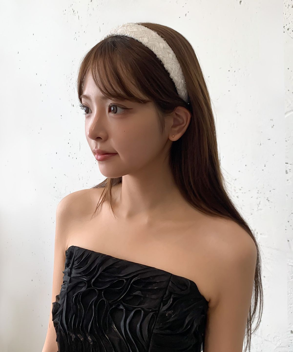 신시얼리준(SINCERELY JUNE) 바닐라크림 트위드 헤어밴드