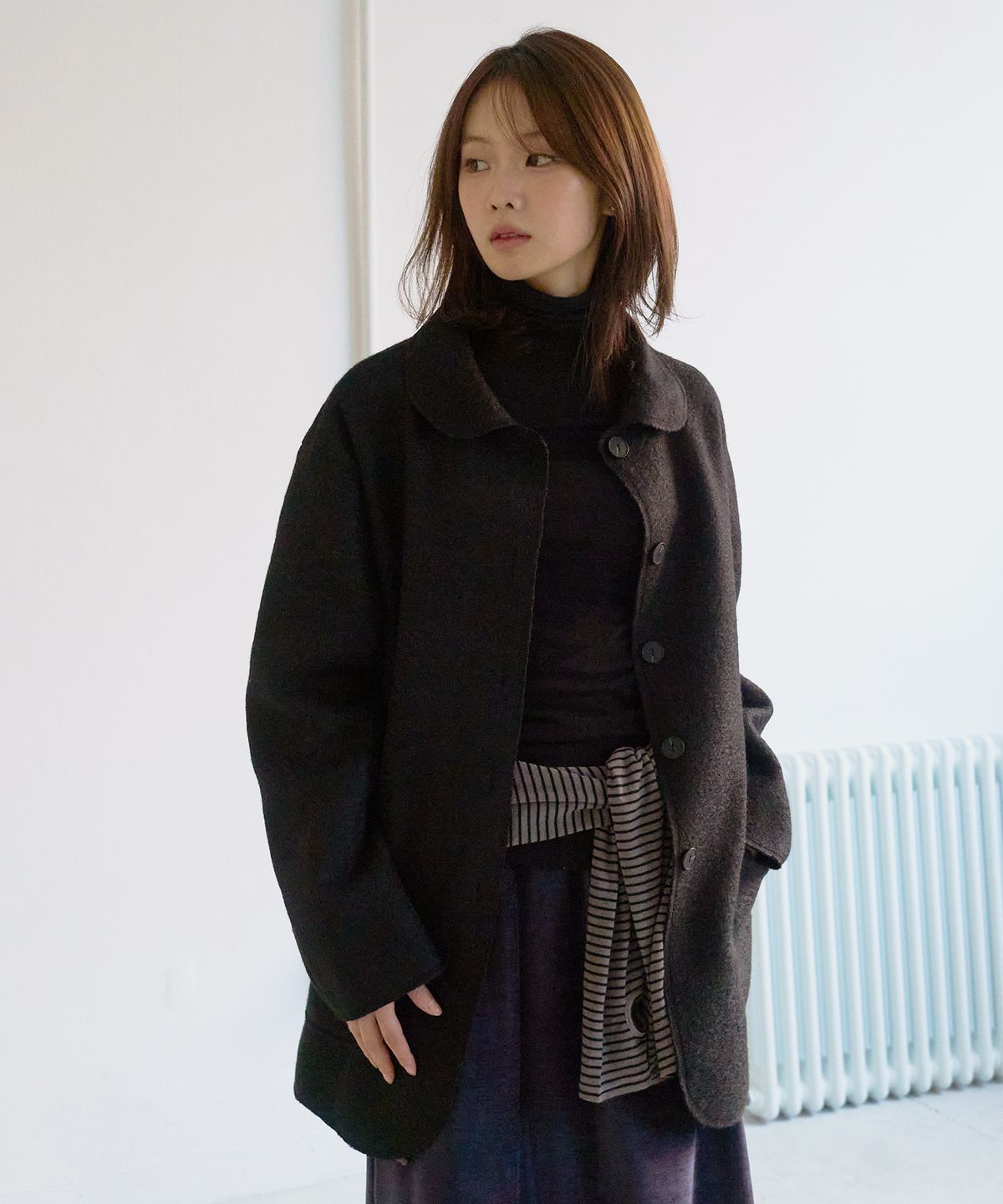 줄리아페페(JULIAPEPE) Soft Turtleneck (Black)