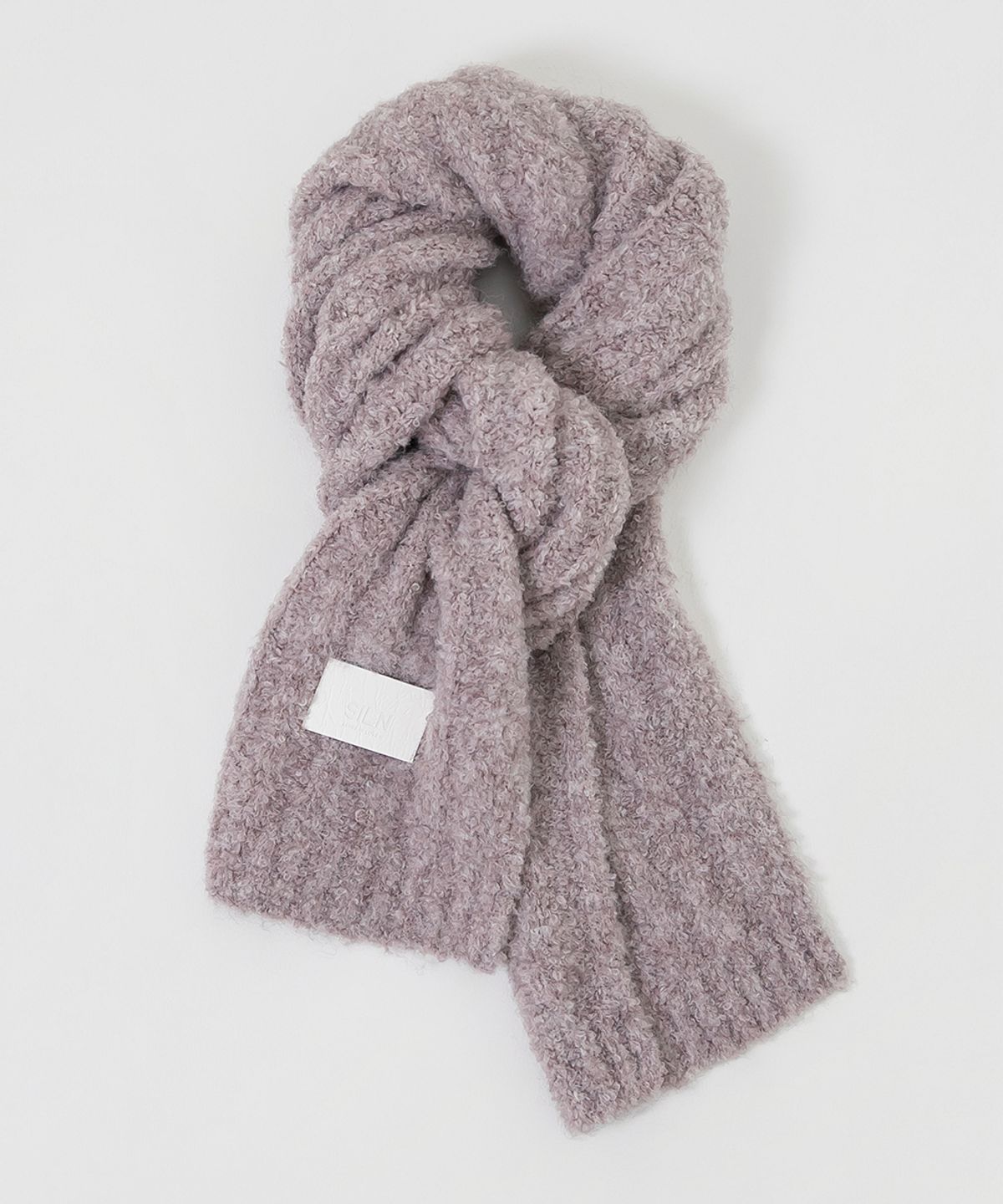 실른(SILN) Long cloud boucle knit muffler (4 COLOR)
