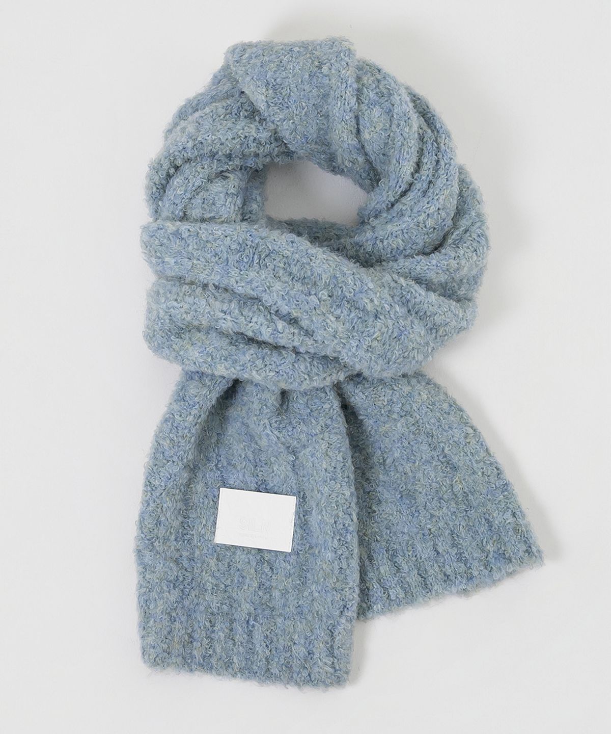 실른(SILN) Long cloud boucle knit muffler (4 COLOR)