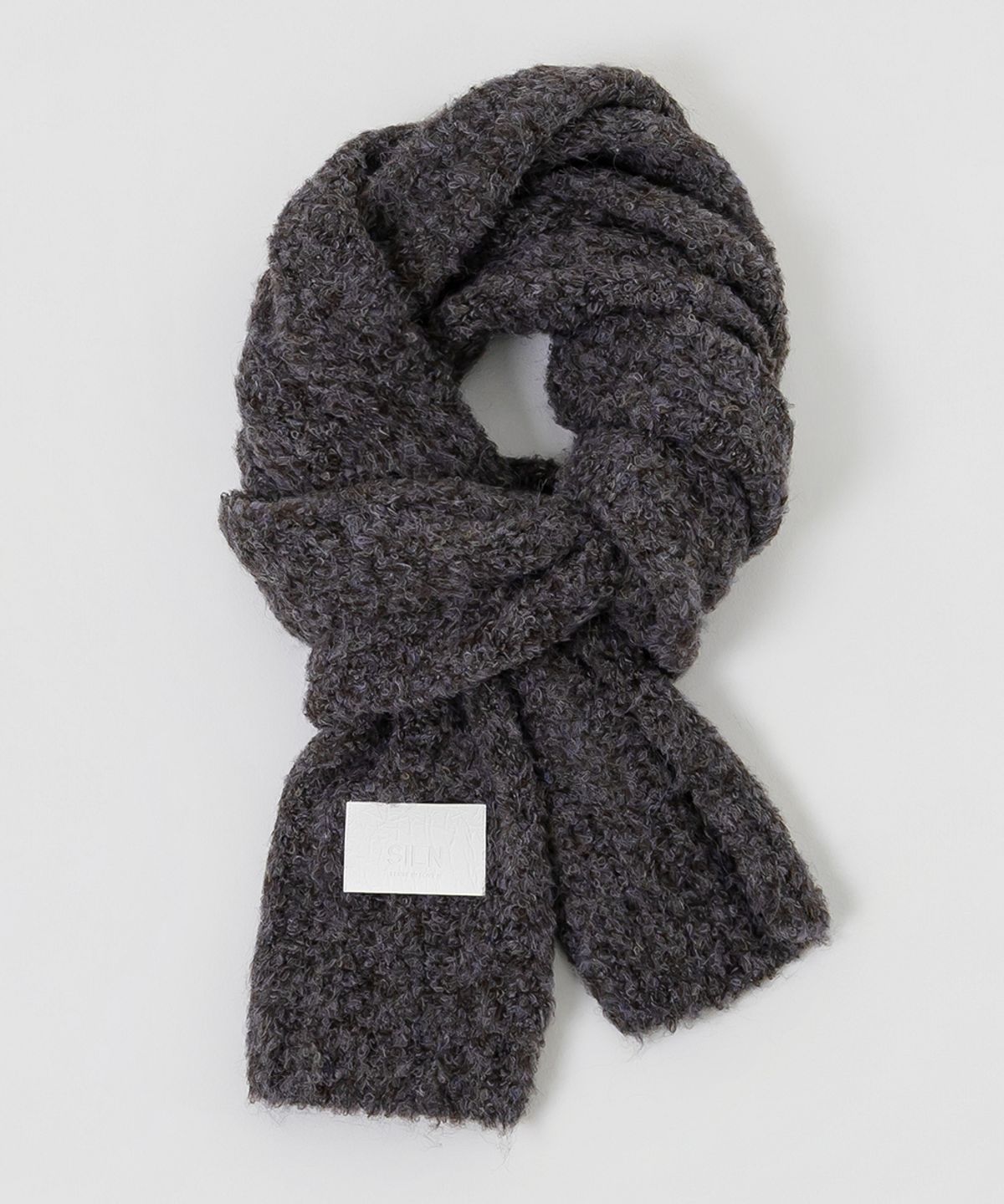 실른(SILN) Long cloud boucle knit muffler (4 COLOR)