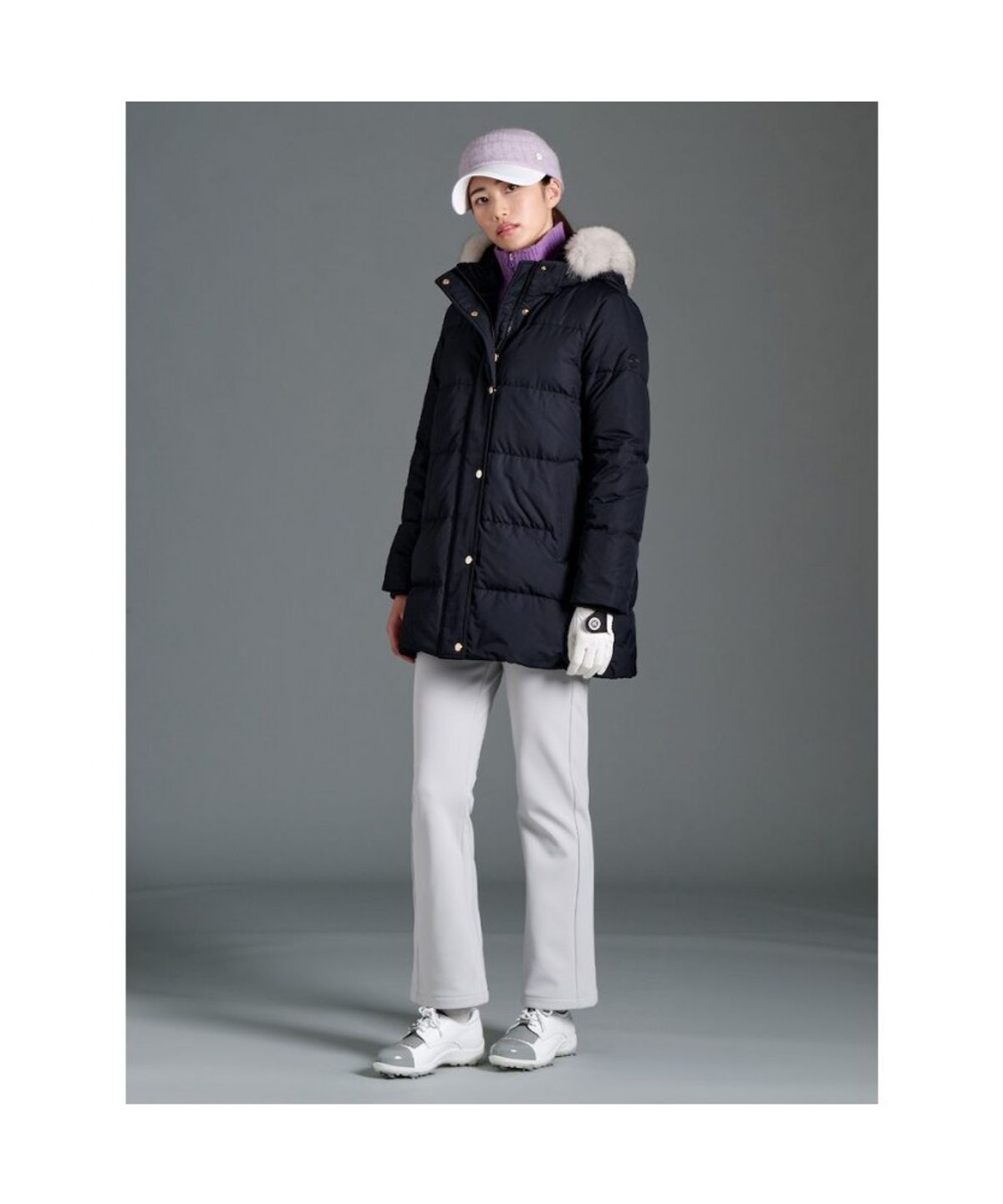 빈폴골프(BEANPOLE GOLF) 여성 중기장 A라인 다운 - 블랙