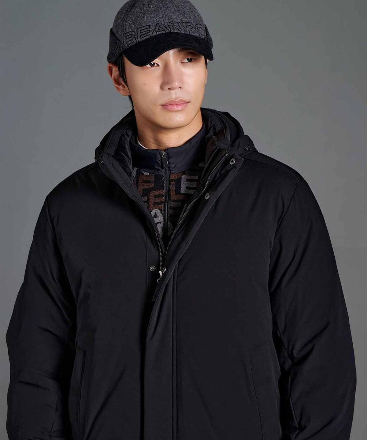 빈폴골프(BEANPOLE GOLF) 남성 헤비 다운 점퍼 - 블랙