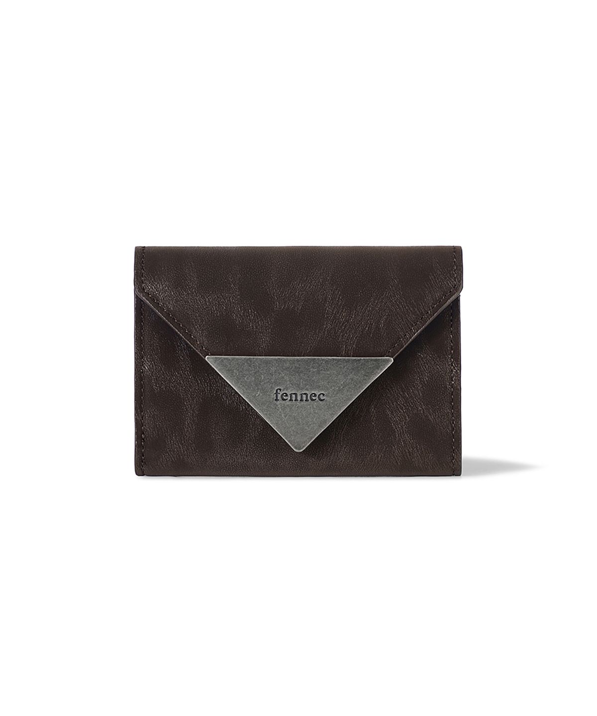 페넥(FENNEC) MATT TRIANGLE WALLET - LEOPARD BROWN