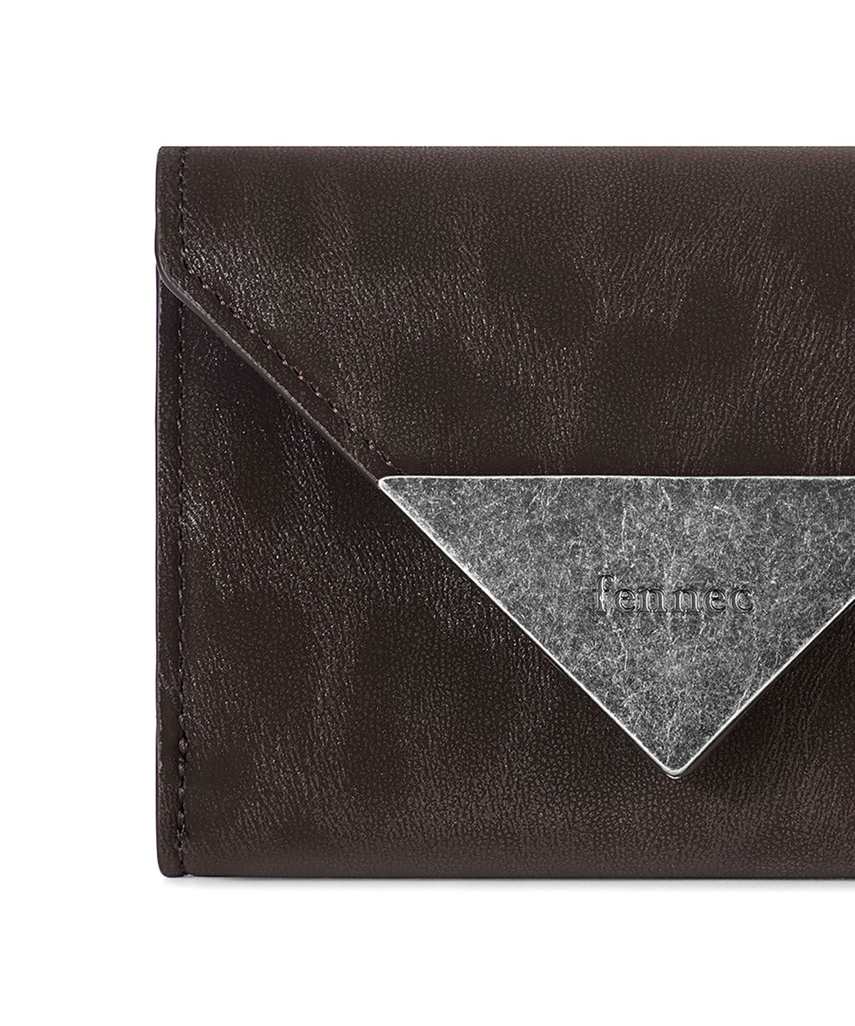 페넥(FENNEC) MATT TRIANGLE WALLET - LEOPARD BROWN