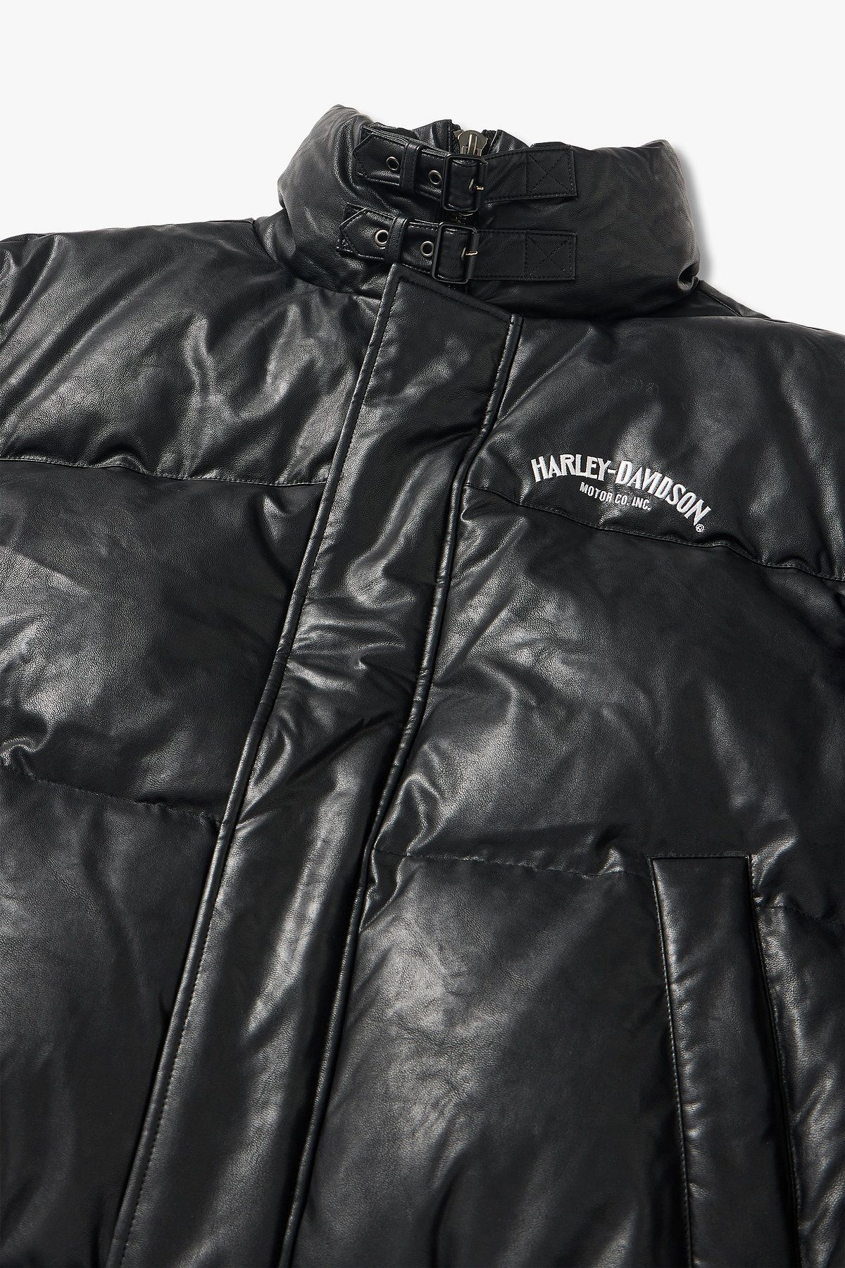 할리데이비슨 컬렉션스®(HARLEY-DAVIDSON COLLECTIONS®) 하이넥 신세틱레더 다운_블랙 HH16104001
