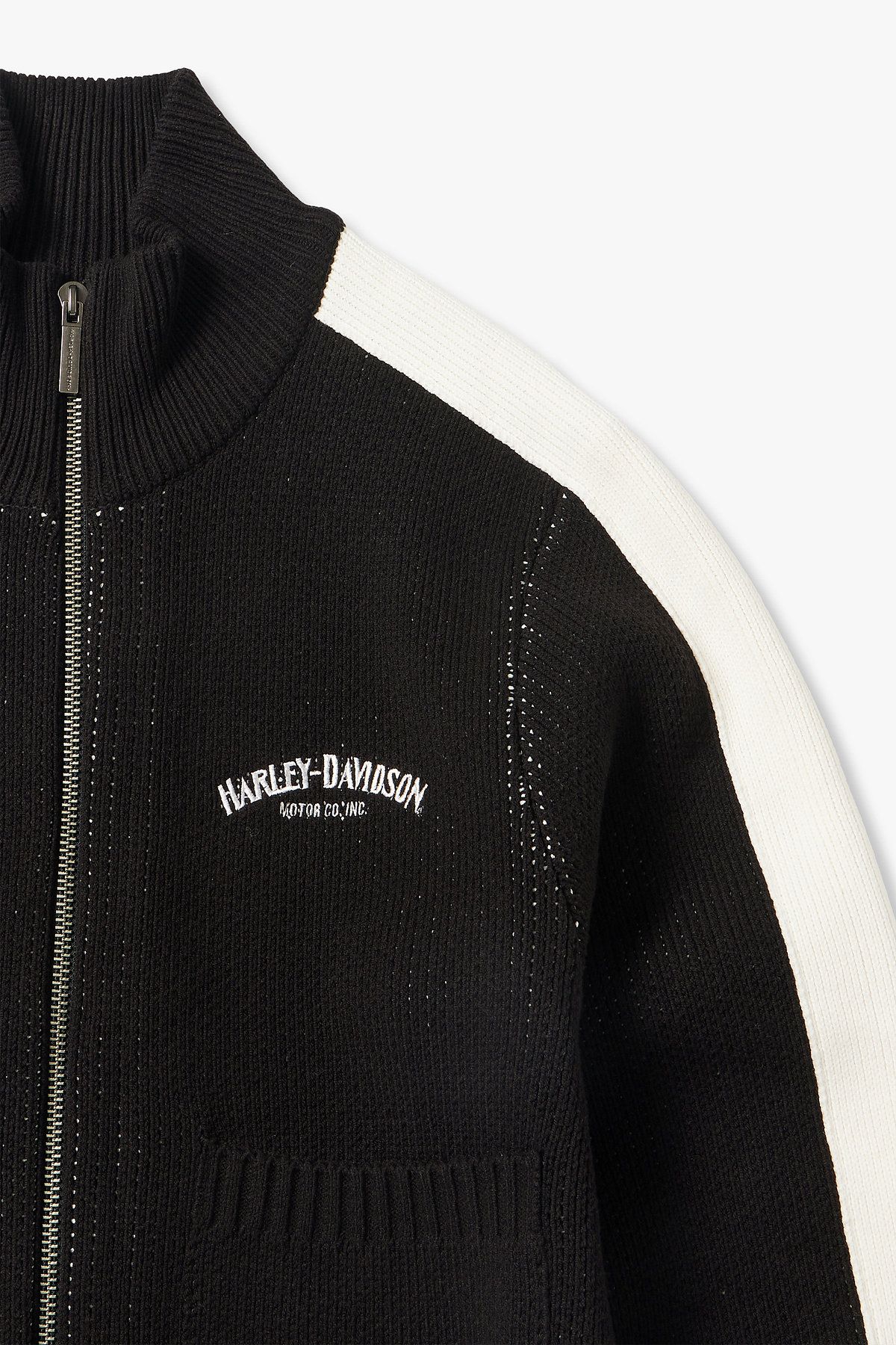 할리데이비슨 컬렉션스®(HARLEY-DAVIDSON COLLECTIONS®) 코위찬 로고 집업 니트_블랙 HH15312004
