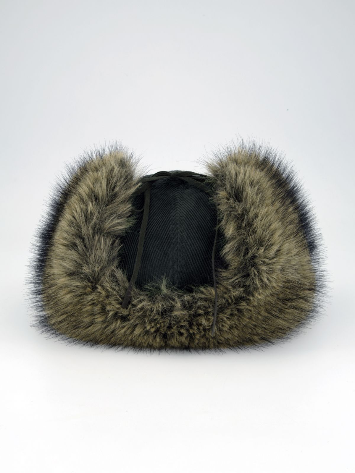 셋업이엑스이(SETUP-EXE) CORDUROY FUR EARFLAP CAP / CHARCOAL