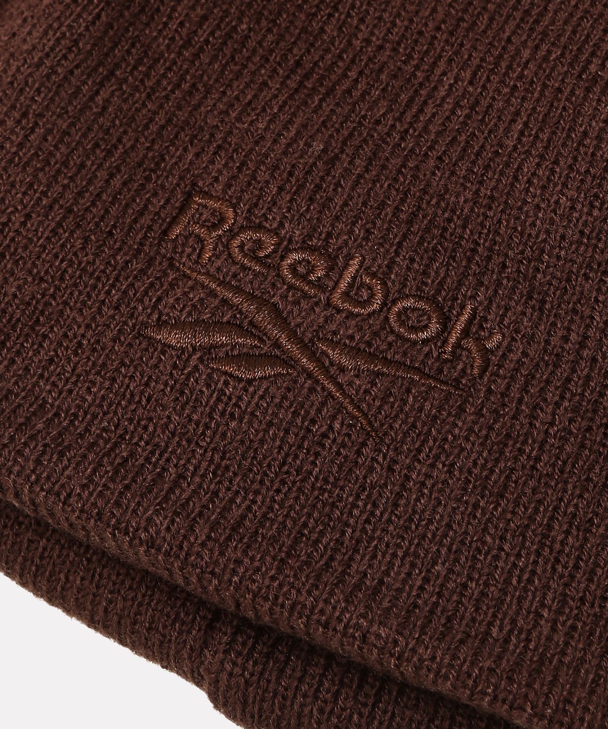 리복(REEBOK) 자카드 로고 비니 - 다크 브라운