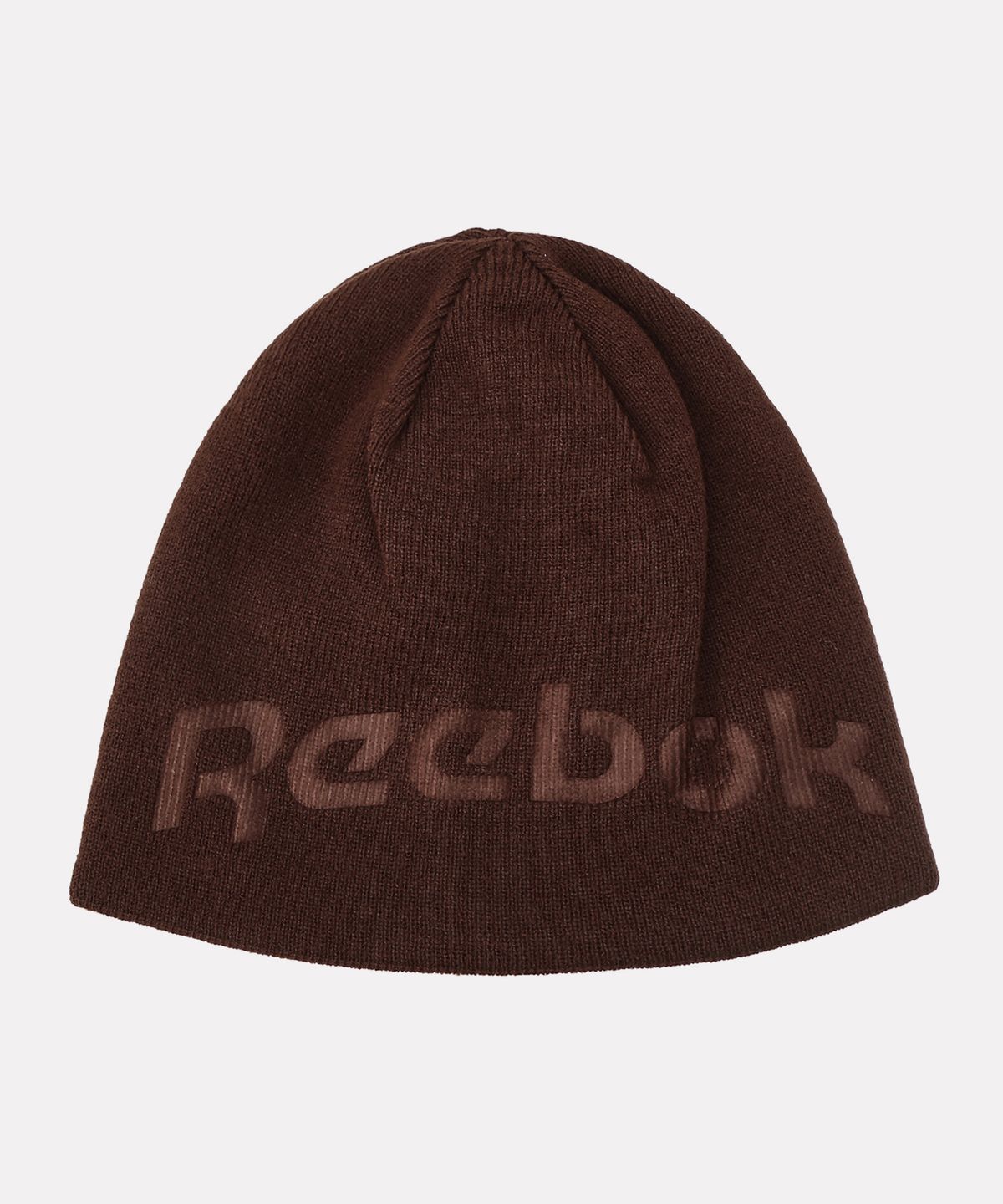 리복(REEBOK) 자카드 로고 비니 - 다크 브라운