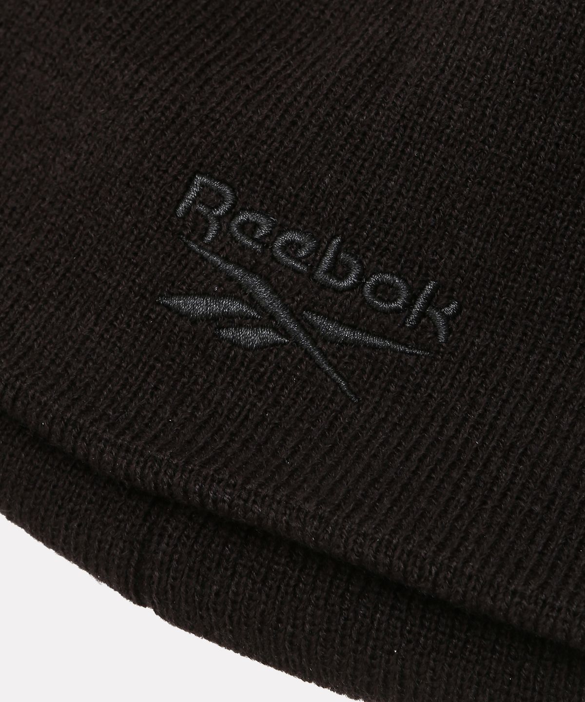 리복(REEBOK) 자카드 로고 비니 - 블랙