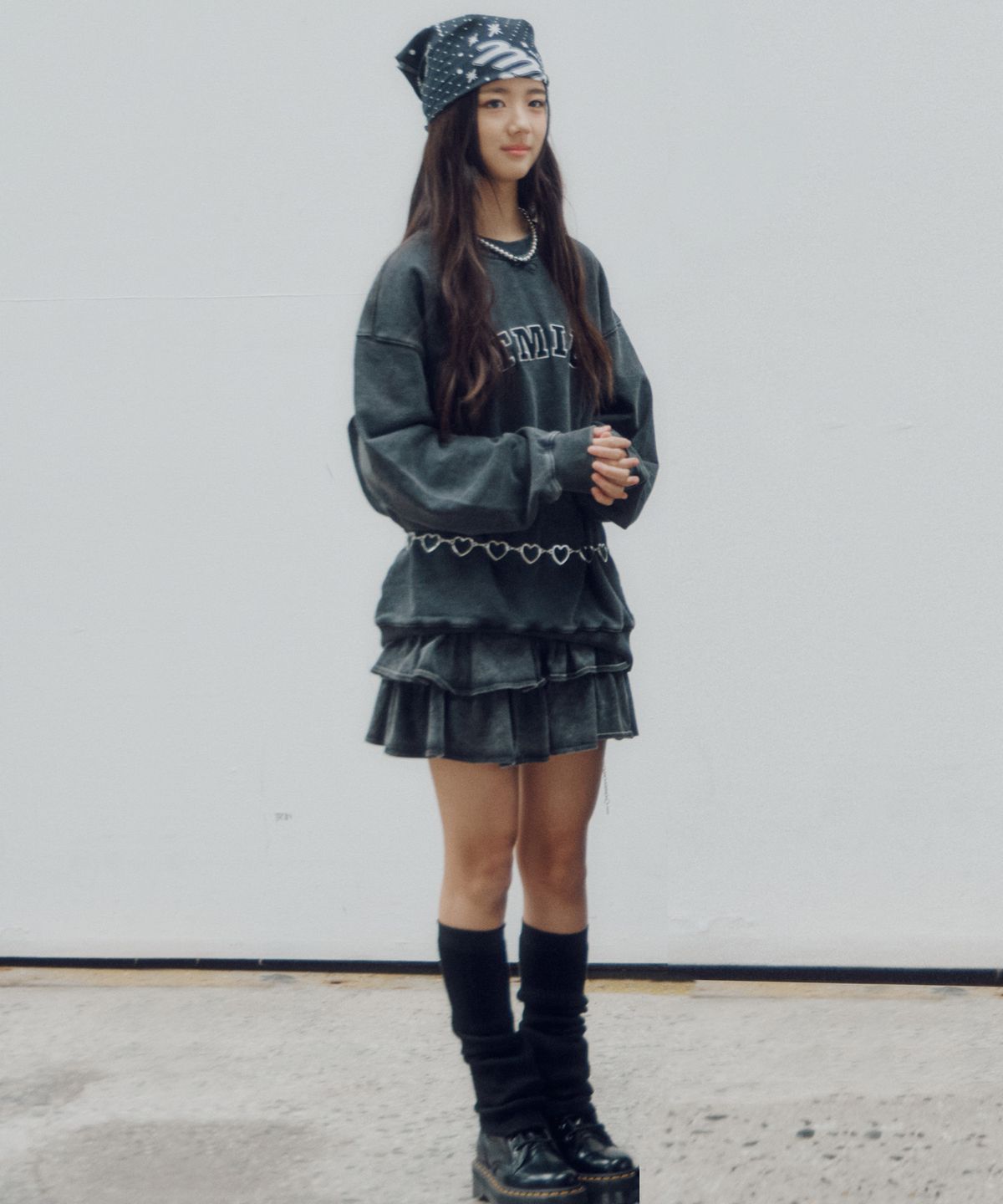 티미유(TMIU) 피그먼트 프릴 스커트