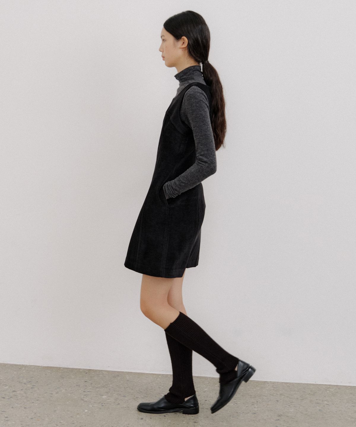 오떼뜨(OCTETTE) CORDUROY MINI LINE OPS_BLACK