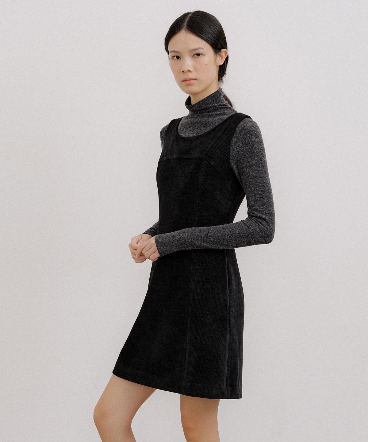 오떼뜨(OCTETTE) CORDUROY MINI LINE OPS_BLACK