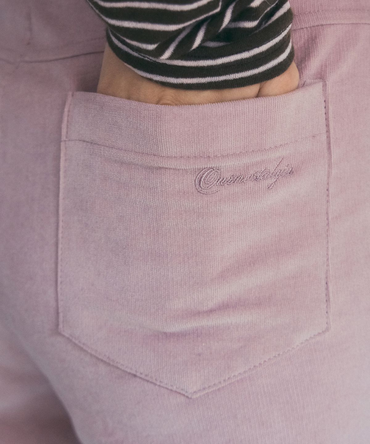 아우어노스텔지아(OURNOSTALGIA) Twin Flap Corduroy Pants_Vintage Pink(O25-PT15)