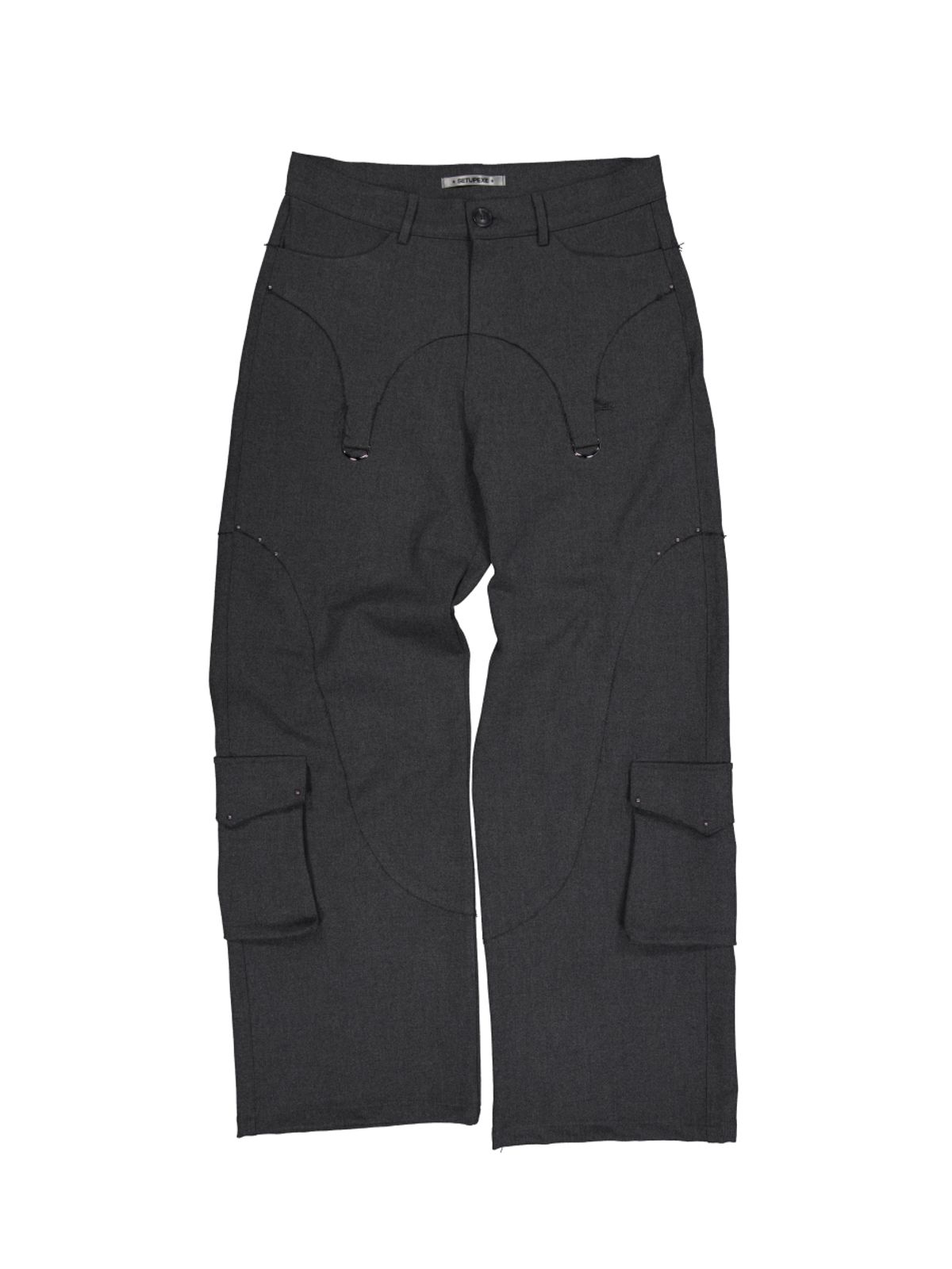 셋업이엑스이(SETUP-EXE) WESTERN STUDDED SLACKS / CHARCOAL