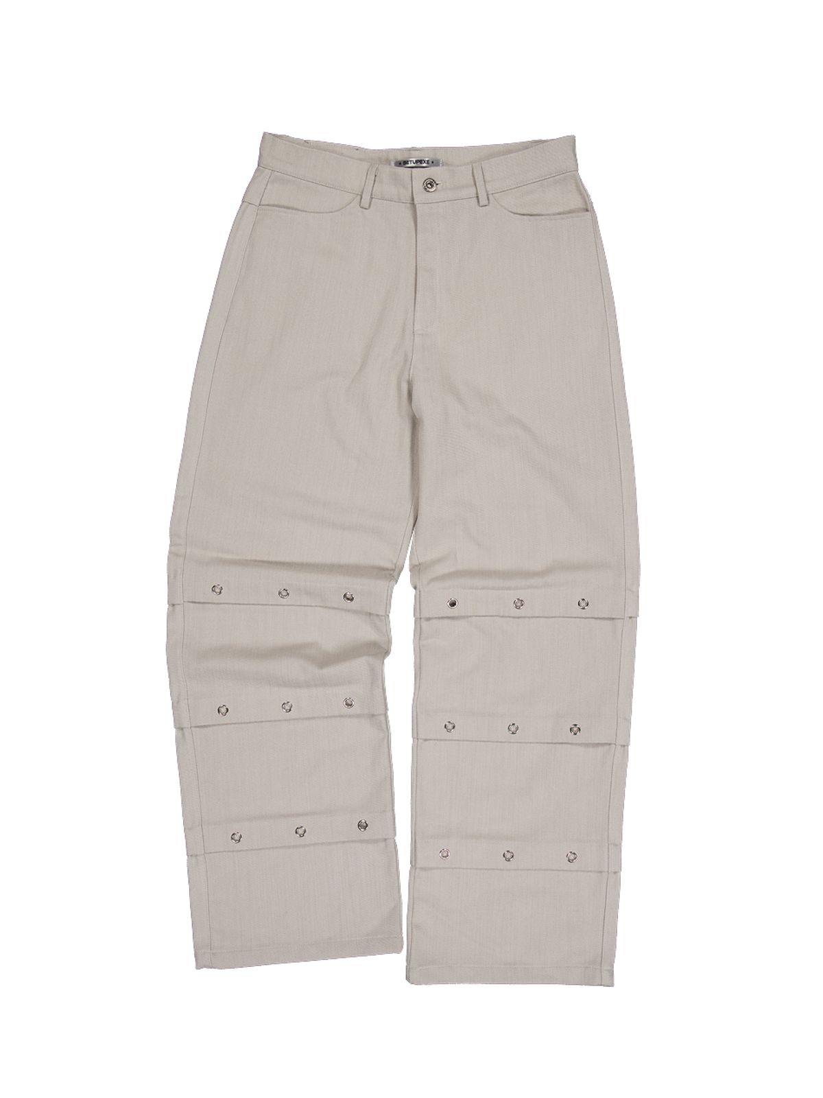 셋업이엑스이(SETUP-EXE) PIN TUCK EYELET PANTS / BEIGE