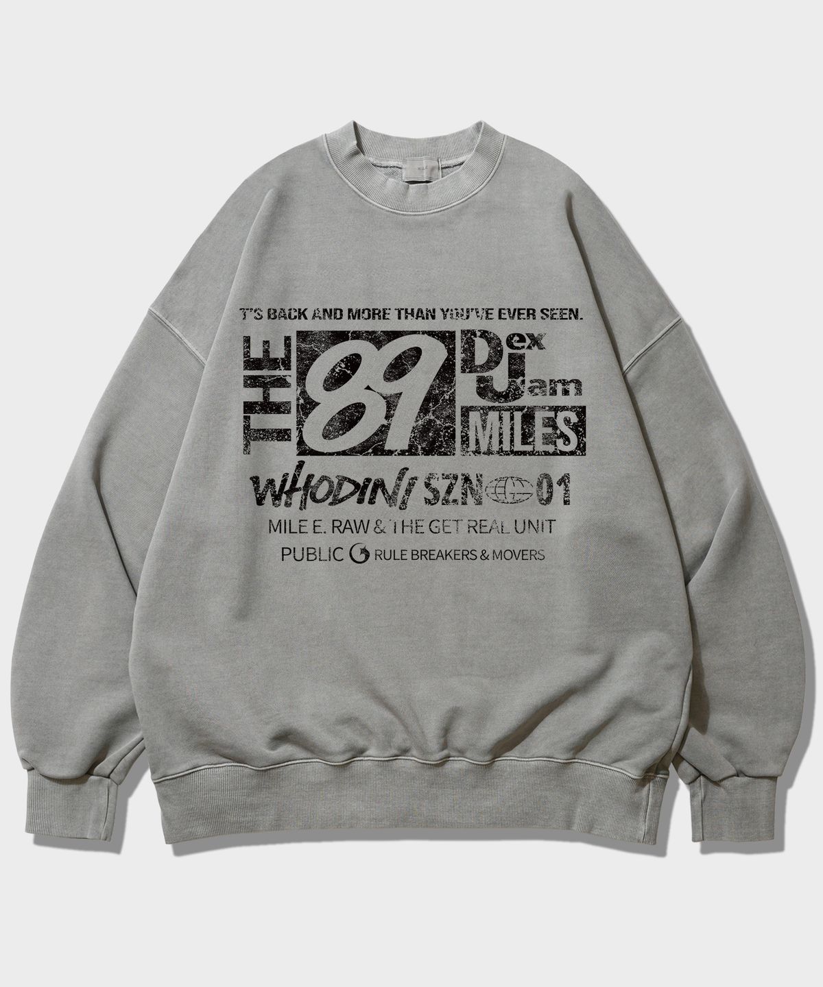 더마일(THEMILE) THEMILE89 SWEAT MTM_PIGMENT GRAY