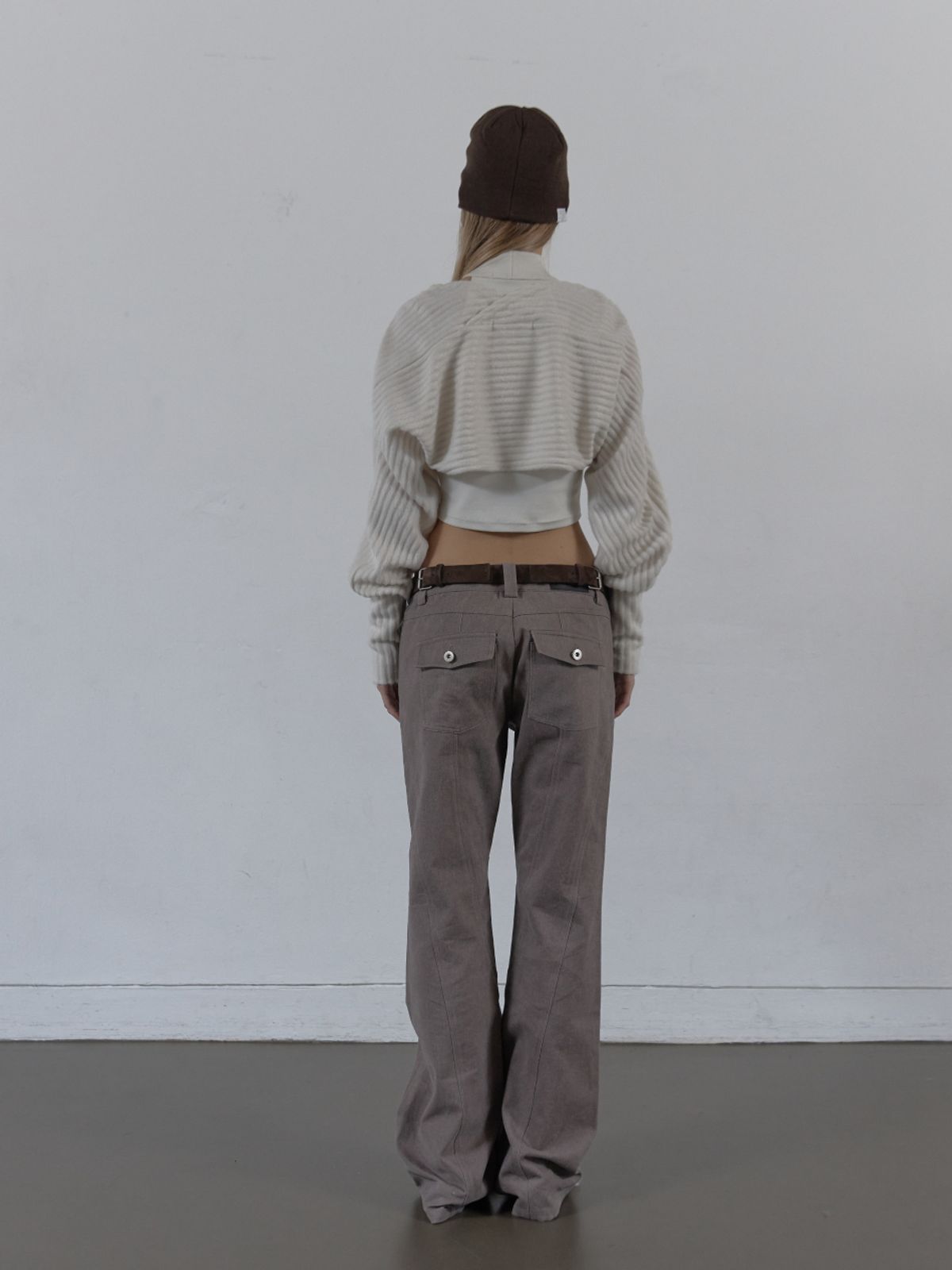셋업이엑스이(SETUP-EXE) LINE  BOOTCUT PANTS / MOCHA