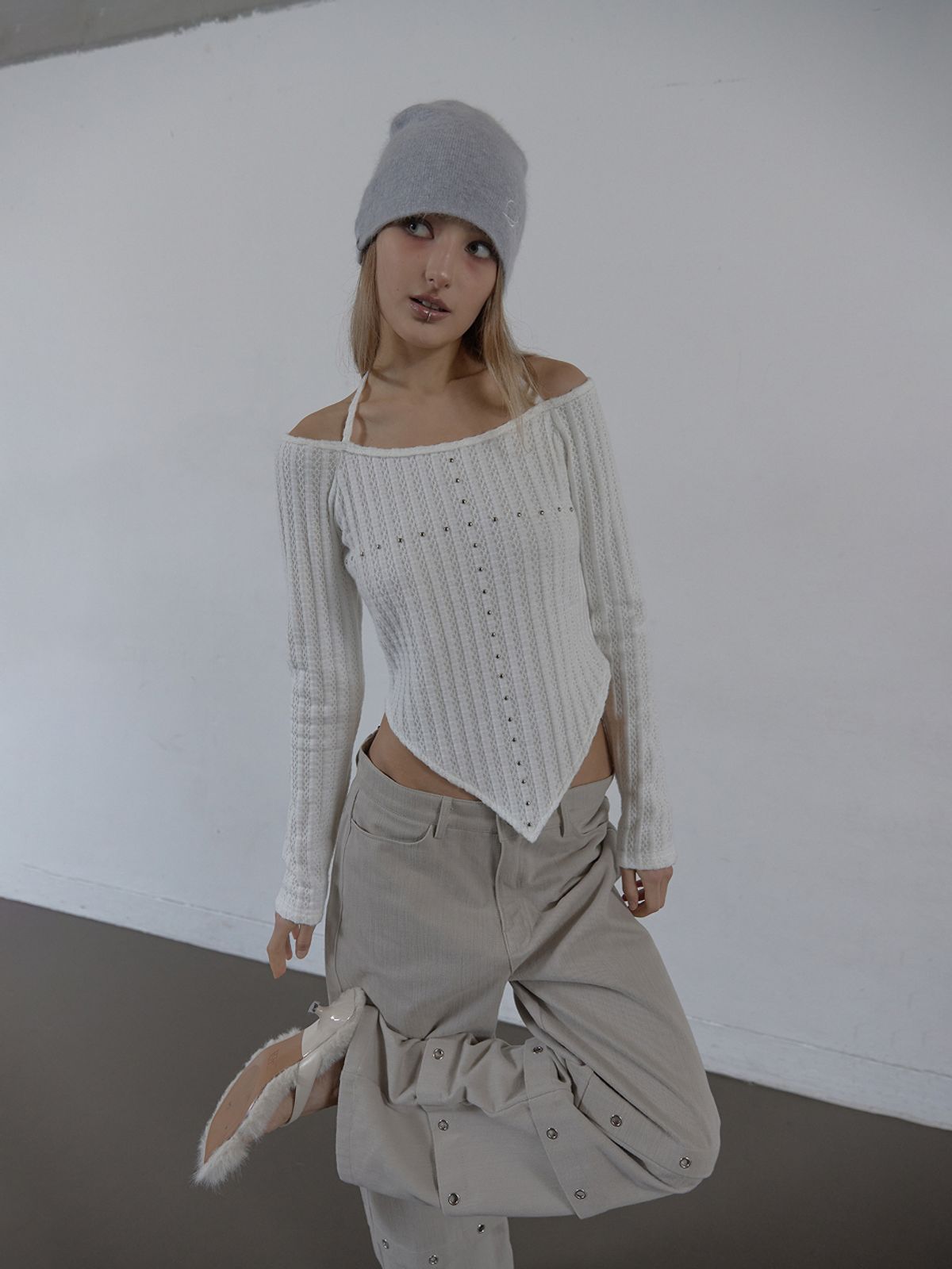 셋업이엑스이(SETUP-EXE) WESTERN CROSS TOP / WHITE