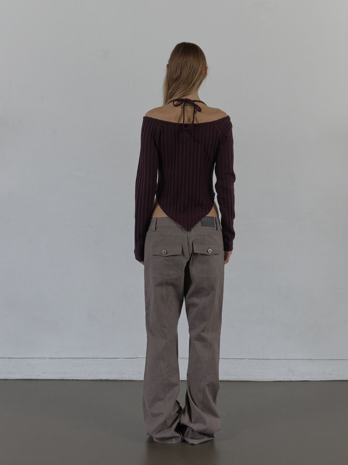 셋업이엑스이(SETUP-EXE) WESTERN CROSS TOP / BURGUNDY