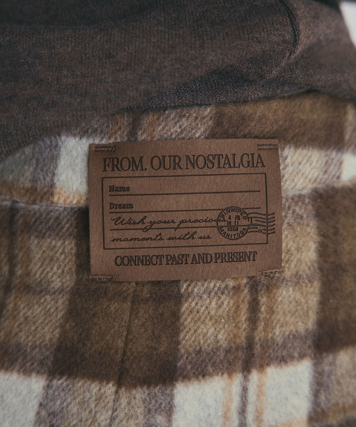 아우어노스텔지아(OURNOSTALGIA) Wool Pencil Check Skirt_Beige(O25-SK16)