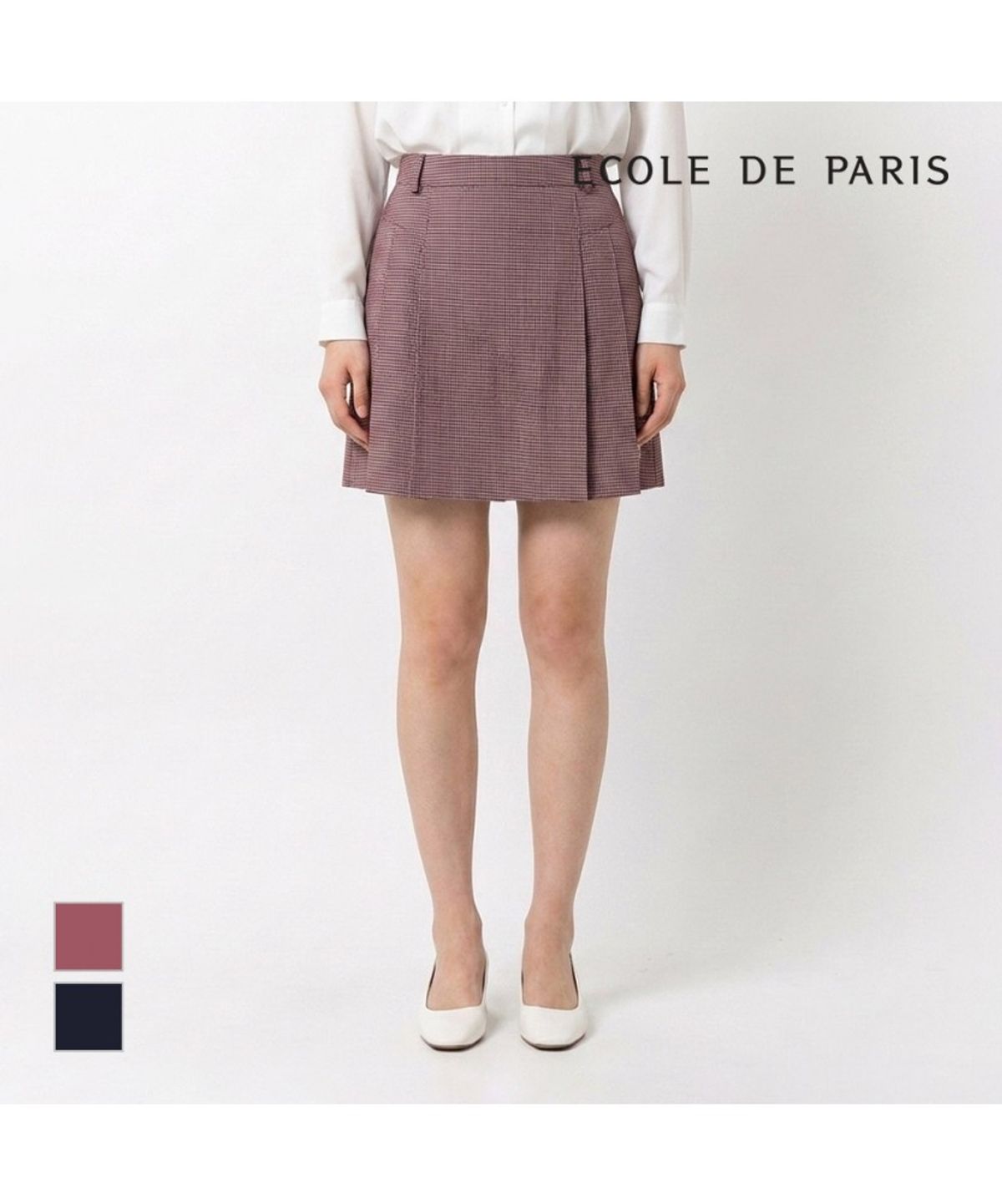 에꼴드파리(ECOLEDEPARIS) 플리츠 미니 스커트_RB29WSA002A