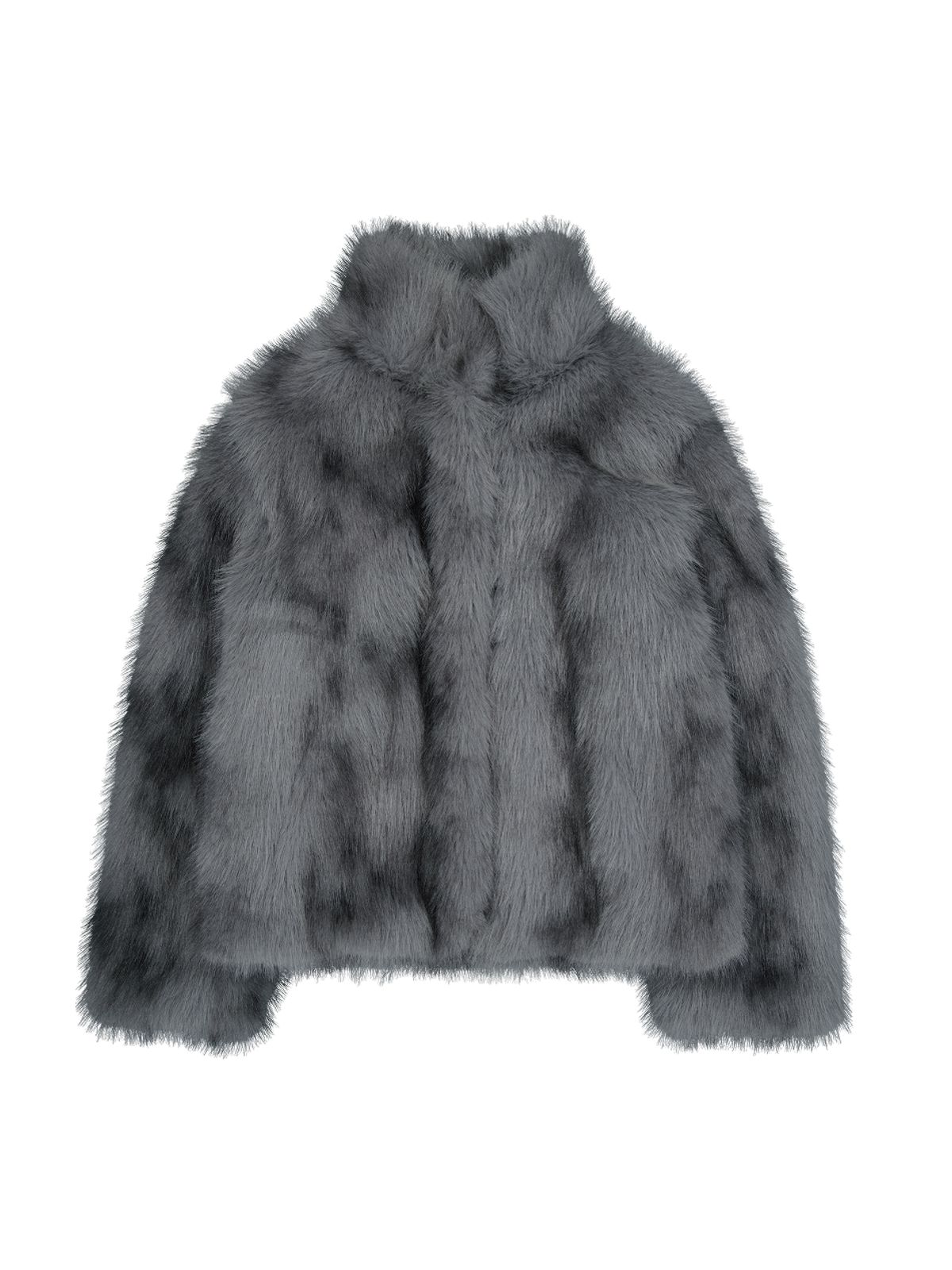 셋업이엑스이(SETUP-EXE) FAUX FUR JACKET / CHARCOAL