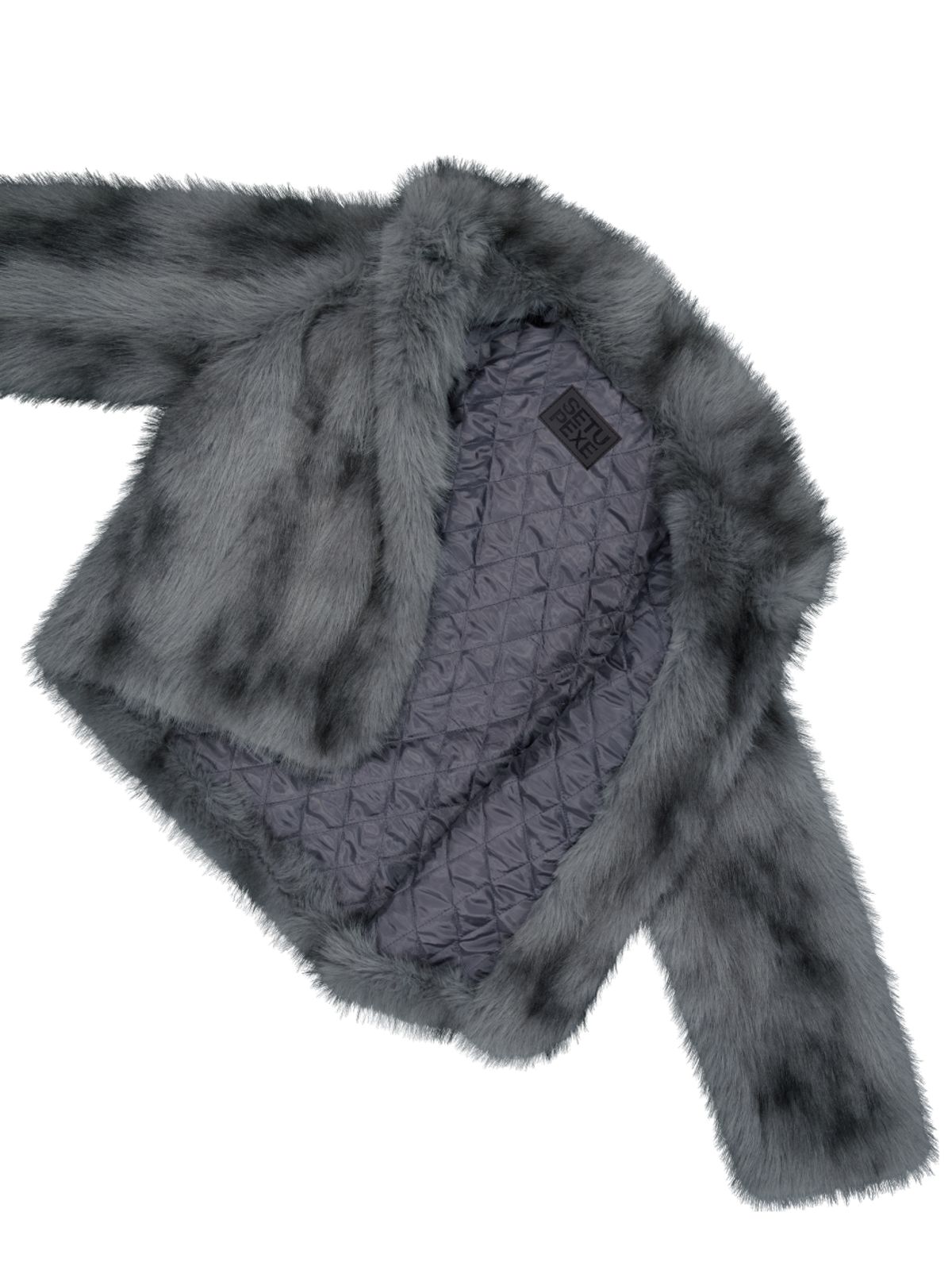 셋업이엑스이(SETUP-EXE) FAUX FUR JACKET / CHARCOAL