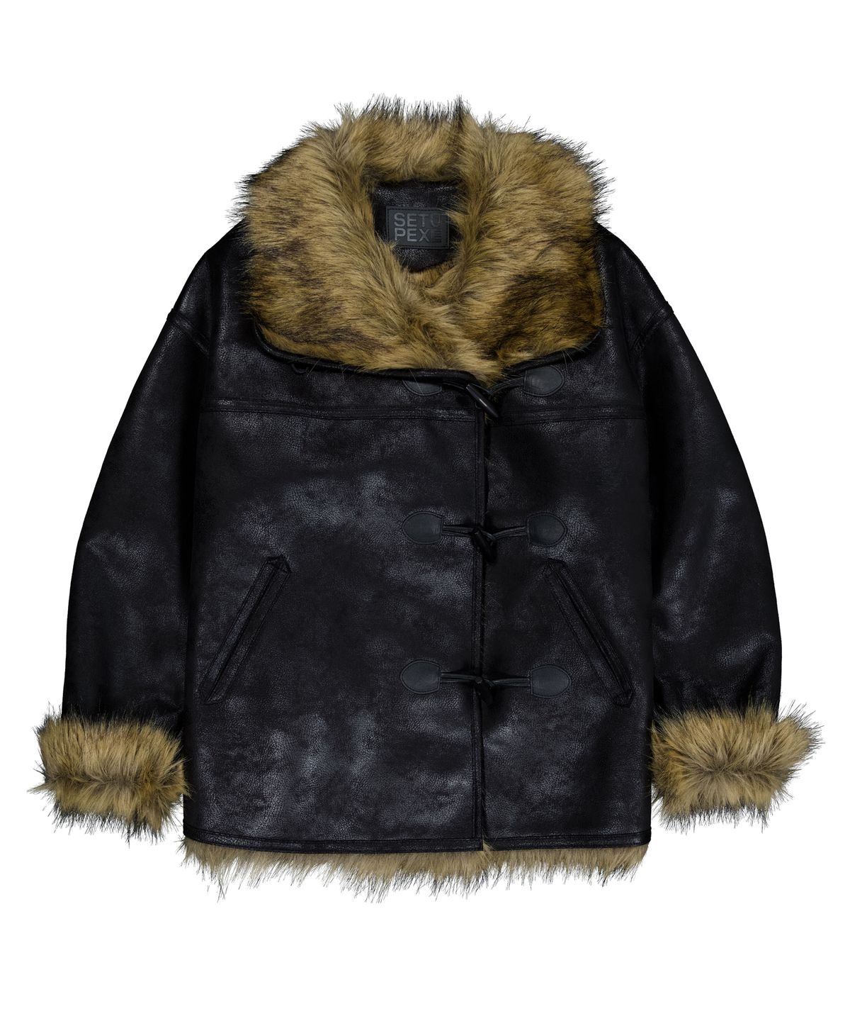 셋업이엑스이(SETUP-EXE) DUFFLE MUSTANG JACKET / BLACK
