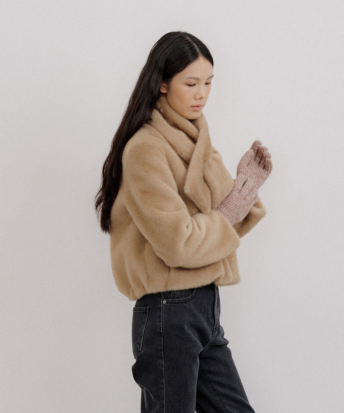 오떼뜨(OCTETTE) WARMER FUR BLOUSON_BEIGE