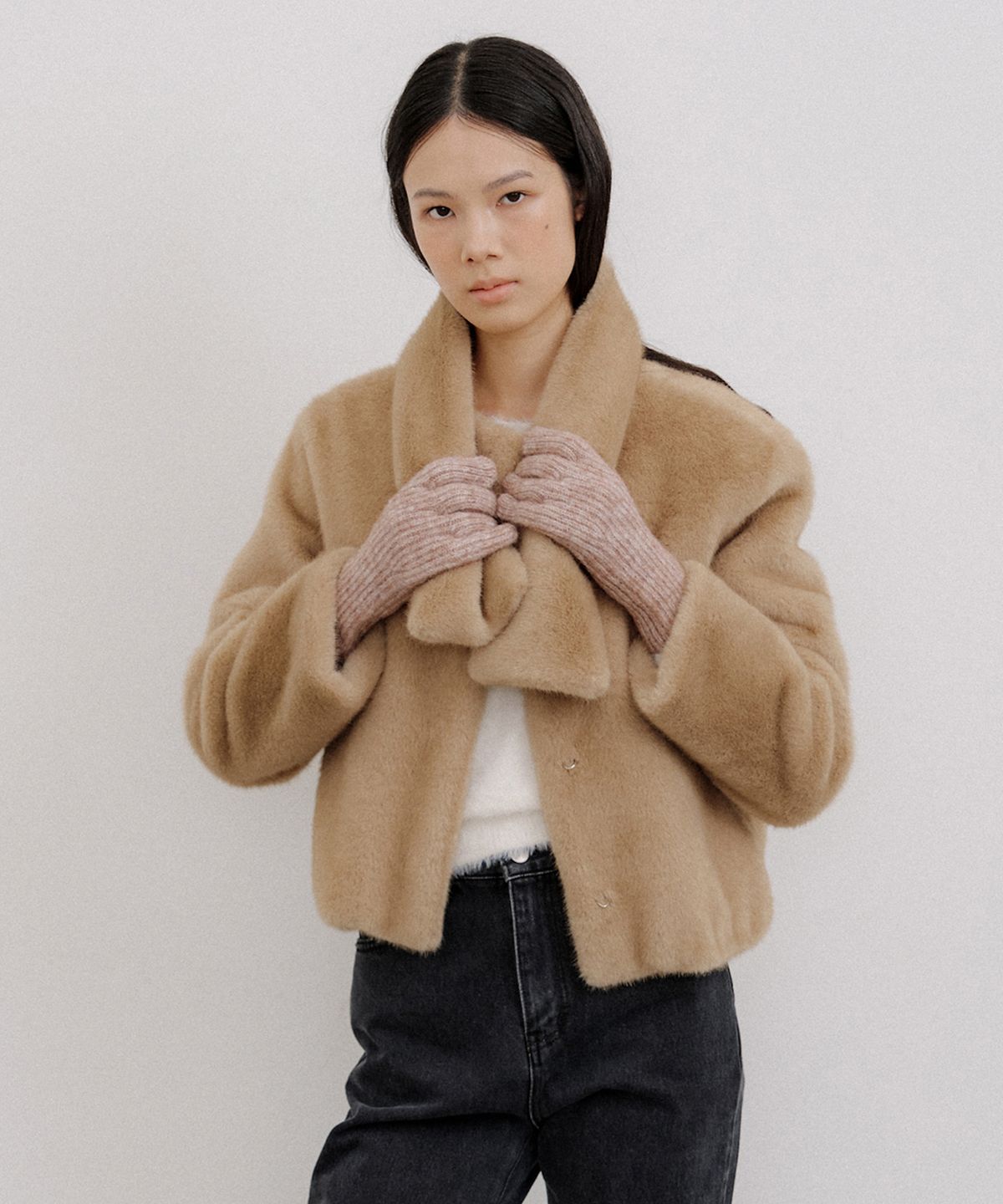 오떼뜨(OCTETTE) WARMER FUR BLOUSON_BEIGE