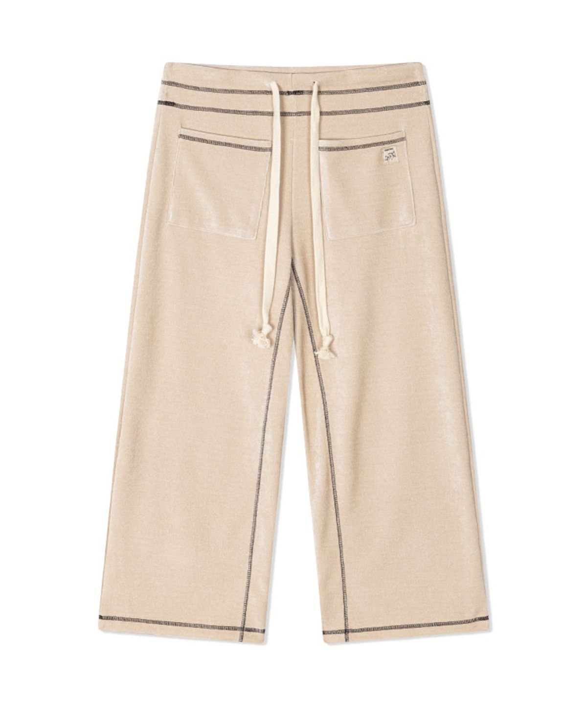 구월십일(GUWOLSIBIL) KNOTTED WIDE PANTS BEIGE