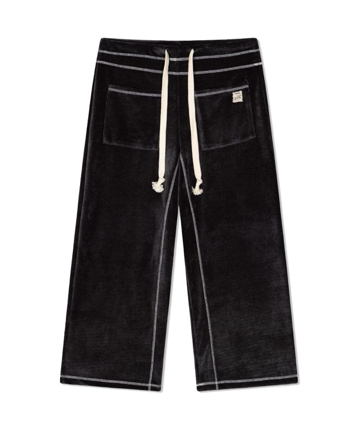 구월십일(GUWOLSIBIL) KNOTTED WIDE PANTS CHARCOAL