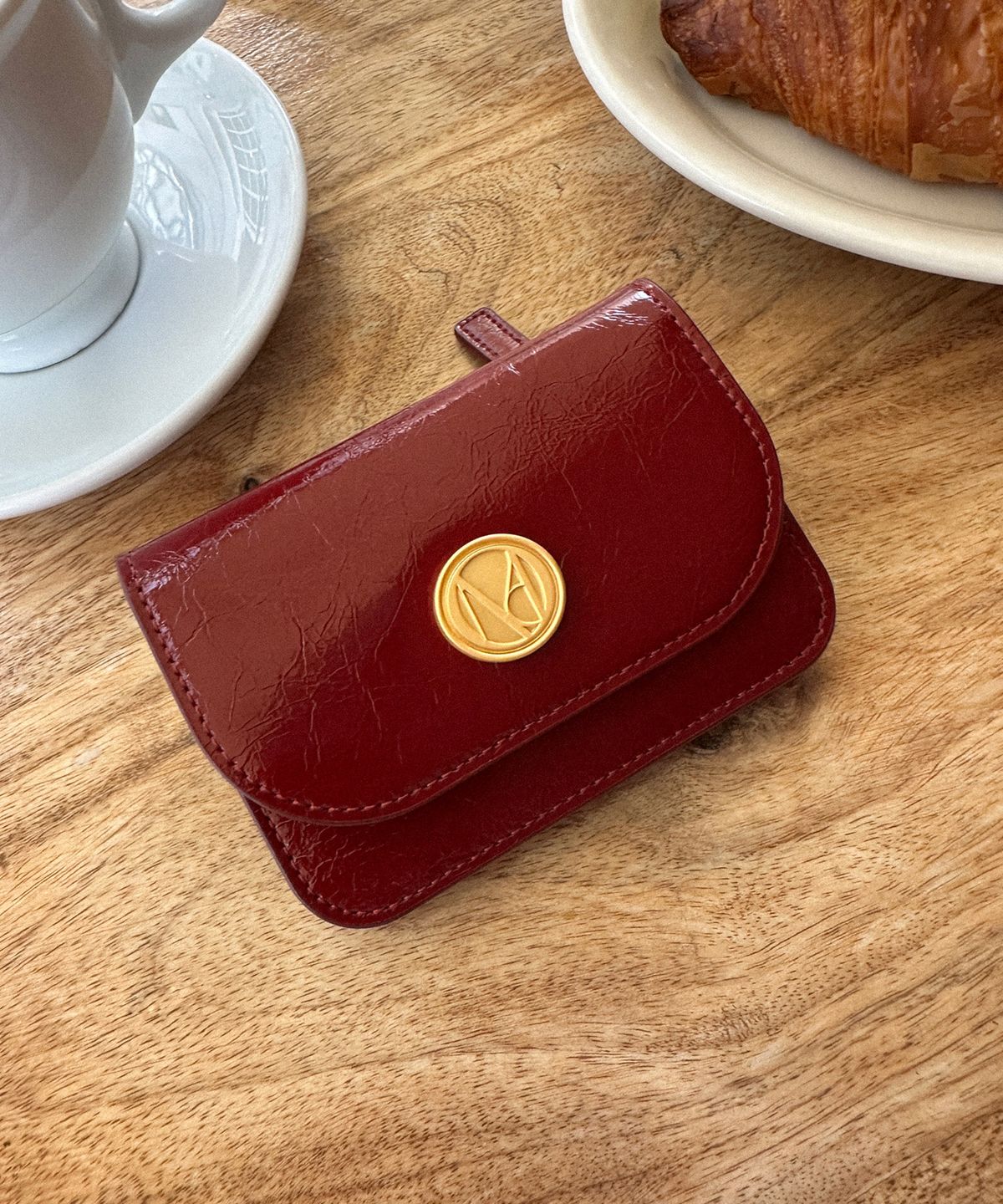 꼬떼드무아(COTEDEMOI) Ecrin card wallet - Crimson Red